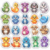 Befriedigendes Set von Aufklebern von Cartoon Aufkleber (Vorderseite)