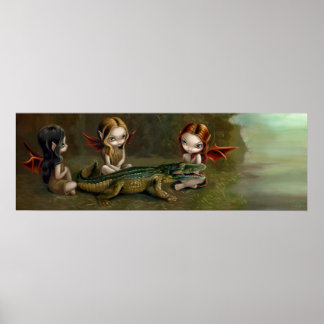 Befriedigung einer Alligatorenmärchen Kunst drucke