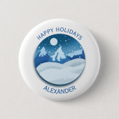 Befrostete Friedenslandschaft individuell Button (Vorderseite)