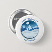 Befrostete Friedenslandschaft individuell Button (Vorne & Hinten)