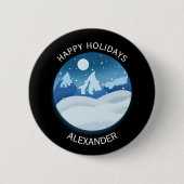 Befrostete Friedenslandschaft individuell Button (Vorderseite)