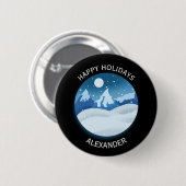 Befrostete Friedenslandschaft individuell Button (Vorne & Hinten)