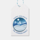 Befrostete Friedenslandschaft individuell Geschenkanhänger (Vorderseite)