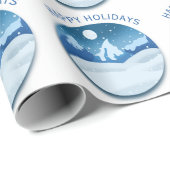 Befrostete Friedenslandschaft individuell Geschenkpapier (Rolleneckpunkt)