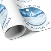 Befrostete Friedenslandschaft individuell Geschenkpapier (Rolleneckpunkt)