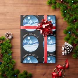 Befrostete Friedenslandschaft individuell Geschenkpapier