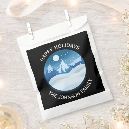 Befrostete Friedenslandschaft individuell Geschenktütchen (Ausgeschnitten)