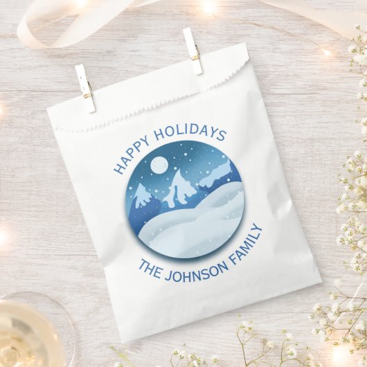 Befrostete Friedenslandschaft individuell Geschenktütchen (Ausgeschnitten)