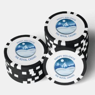 Befrostete Friedenslandschaft individuell Pokerchips