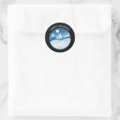 Befrostete Friedenslandschaft individuell Runder Aufkleber (Tasche)