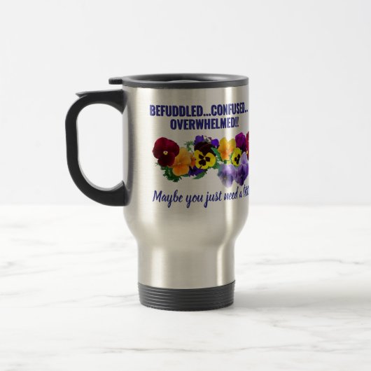 befuddled tweak pansies mug reisebecher (Links)