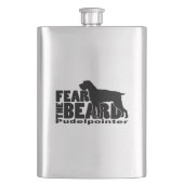 Befürchten Sie den Bart - Pudelpointer Gang Flachmann (Vorderseite)