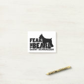 Befürchten Sie den Bart - Riesenschnauzer Post-it Klebezettel (Auf Schreibtisch)