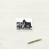 Befürchten Sie den Bart - Riesenschnauzer Post-it Klebezettel (Auf Schreibtisch)
