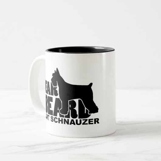Befürchten Sie den Bart - Riesenschnauzer Zweifarbige Tasse (Vorderseite Links)