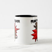 Befürchten Sie den Biber Zweifarbige Tasse (Mittel)