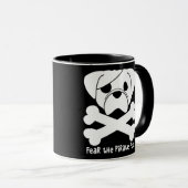 Befürchten Sie den Piraten-Mops Tasse (VorderseiteRechts)