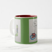 Befürchten Sie die Bücherwurm-Tasse! Zweifarbige Tasse (Vorderseite Links)