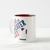 Befürchten Sie die Strickjacke-Weste Zweifarbige Tasse (Vorderseite Links)