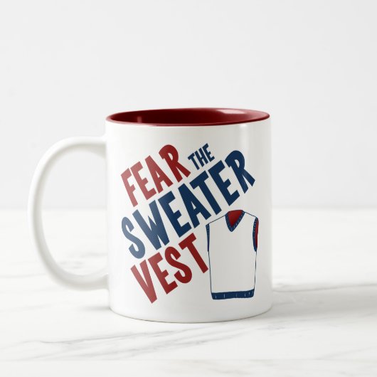 Befürchten Sie die Strickjacke-Weste Zweifarbige Tasse (Links)