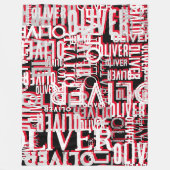 Befürchtete Namen replizierten moderne Typografie Fleecedecke (Vorderseite)