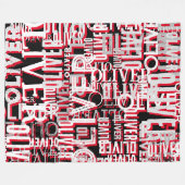 Befürchtete Namen replizierten moderne Typografie Fleecedecke (Vorderseite (Horizontal))