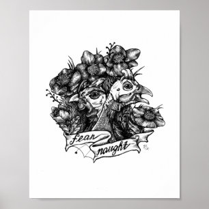 BEFÜRCHTUNG: Guinea Tattoo Art (weißer Hintergrund Poster