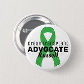 Befürworter-Button für Organtransplantation weiß Button (Vorne & Hinten)