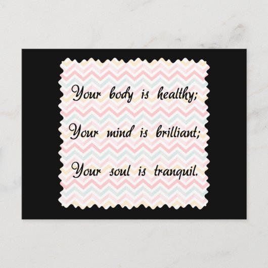 Befürwortung von Körperbewusstsein und Soul Postkarte (Vorderseite)