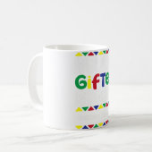 begabt und schwarz kaffeetasse (Vorderseite Links)