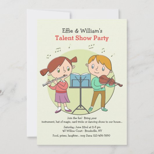 Begabte Kindereinladung Einladung (Vorderseite)