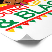 Begabter Junger Schwarzer Dashiki Afrikanischer St Poster (Ecke)