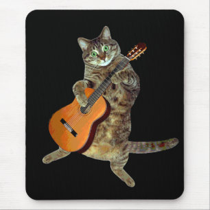 Begabter Tabby-Gitarrist Mousepad