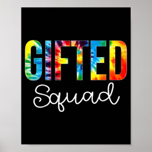Begabtes Team Tie Dye Würdigung Tag Hallo zurück Poster