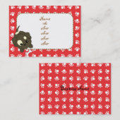 Begating Puppy Paws Visitenkarte (Vorne/Hinten)