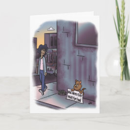 Begattung der Katze mit Schildgrußkarte Karte