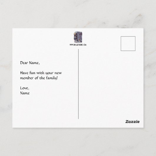 Begattung mit Zeichen Postkarte (Rückseite)