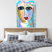 Begeben Sie sich auf die Abstrakte digitale Bemalu Leinwanddruck (Insitu (Schlafzimmer))