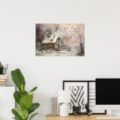 Begeben Sie sich auf die Hütte Watercolor von Jour Poster (Heimbüro)