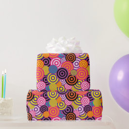 Begeben Sie sich in den Circles farbenfrohes Fest Geschenkpapier