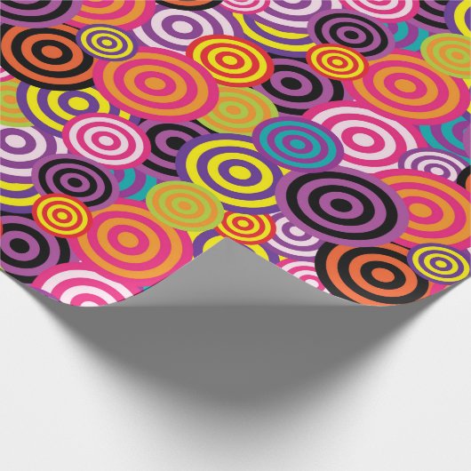 Begeben Sie sich in den Circles farbenfrohes Fest Geschenkpapier (Ecke)