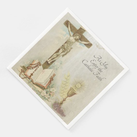 Begeben Sie sich in den katholischen Glauben Tradi Serviette (Ecke)
