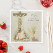 Begeben Sie sich in den katholischen Glauben Tradi Serviette (Beispiel)