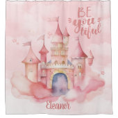 Begeben Sie sich in einen Palast in der rosafarben Duschvorhang (Vorderseite)