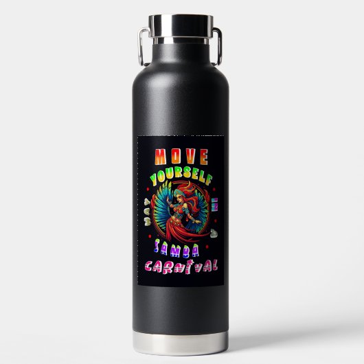 Begeben Sie sich in einen Samba-Karneval Trinkflasche (Vorderseite)