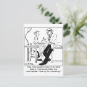 Begeben Sie sich vor der ersten Koloskopie in die Postkarte (Stehend Vorderseite)