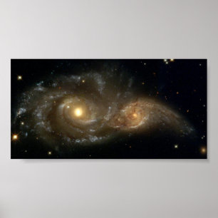 Begegnung der NASA mit zwei Spiralgalaxien Poster