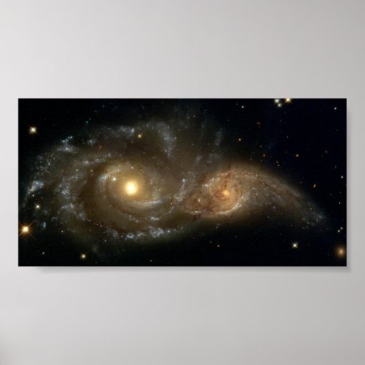 Begegnung der NASA mit zwei Spiralgalaxien Poster (Vorne)