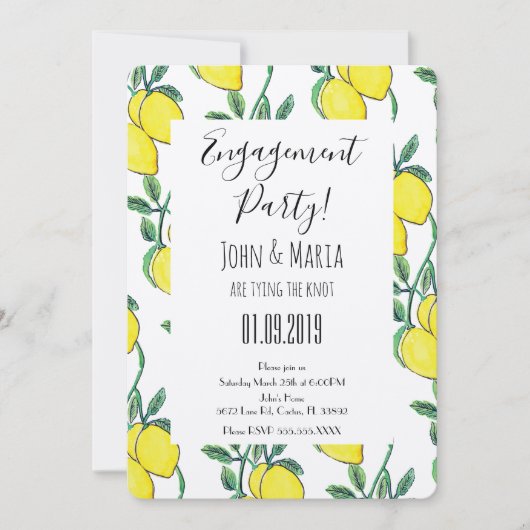 Begegnung der Weinlemone Einladung (Vorderseite)