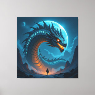 Begegnung mit dem Himmelsdrachen Leinwanddruck